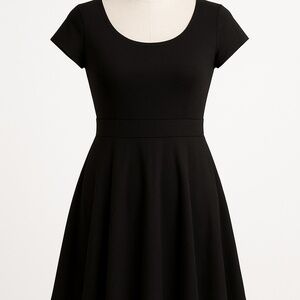 Classic Black Flowy Dress -- Flattering & Comfortable